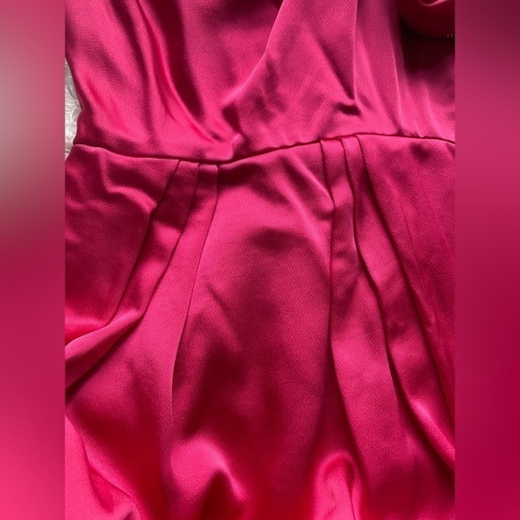 BCBGMaxAzria One Shoulder Barbie Pink Prom Mini Dress New with Rags NWT - Picture 9 of 10